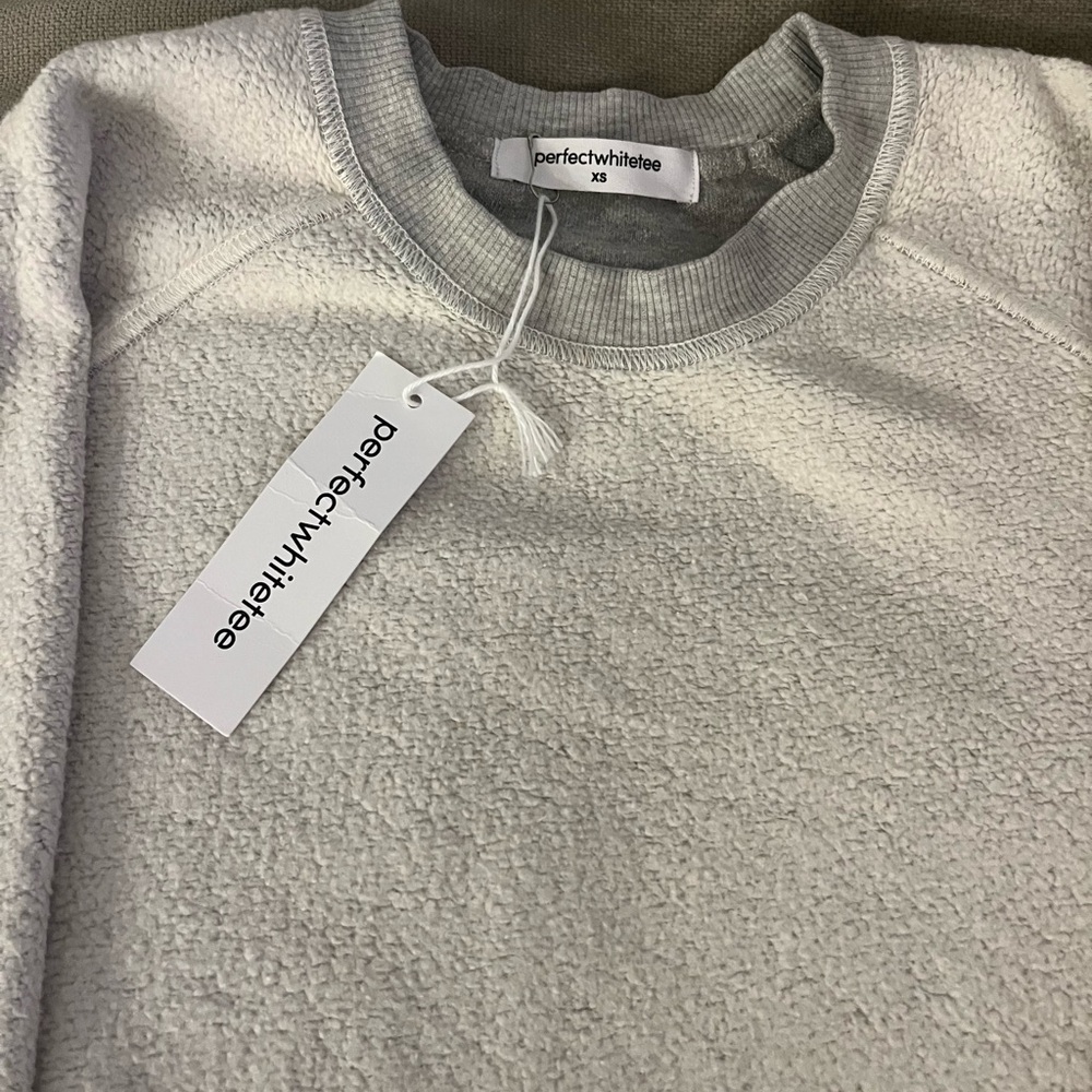 Perfectwhitetee Ziggy Women's grey Crew Neck Sweater - Picture 6 of 6